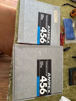 Ampex Grand Master 456 Studio Mastering Audio Tape 2” and 1/4” 10.5” Metal Reels