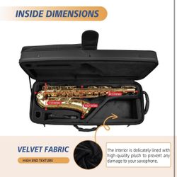 Tenor Saxophone Case With Wheels, Tenor Sax Roller Bag, Tenor Sax Backpack, Thicken Padded Shoulder Strap, Handle Strap Sax Accessories Carrying Bag