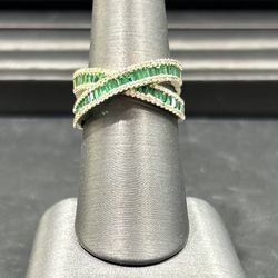 Emerald and Diamond Ring