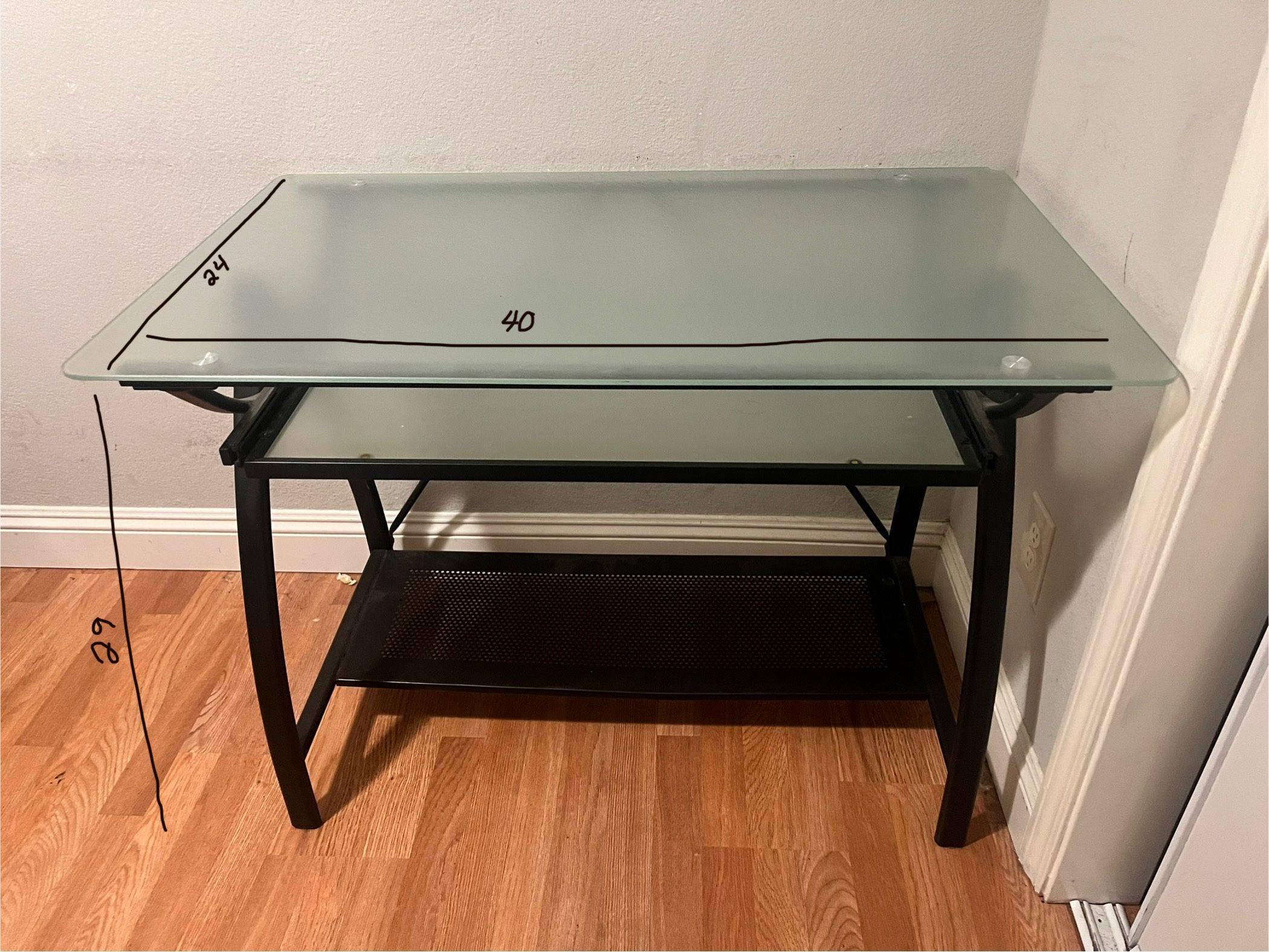 Glass Fog Desk