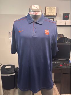 Syracuse Orange Nike Dri-Fit Golf Polo Shirt Men’s XL Woven Stretch ADV Navy