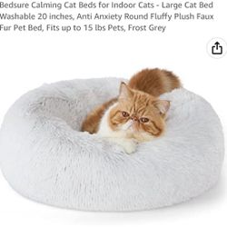 Bedsure Calming Cat Beds for Indoor Cats - Large Cat Bed 