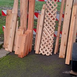 Big Lot Of Miscellaneous Cedar Boards. $35 Takes It All
