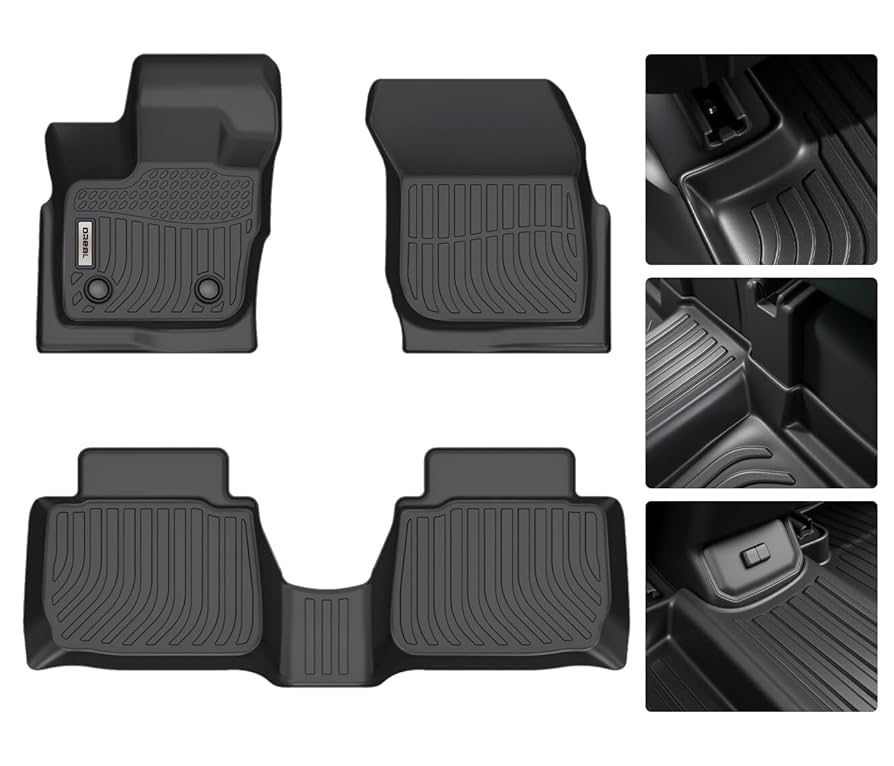 orealtrend Car Floor Mats Compatible with Ford Fusion/Lincoln MKZ 2017-2020 Floor Liners Heavy Duty All Weather Guard Spill Proof Black Front Rear Car