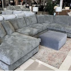 OM• $38 Initial • Brand New Sectional With Chaise Living Room Couch Set