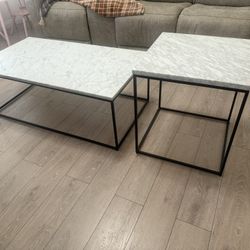 Black And White Coffee Table Set