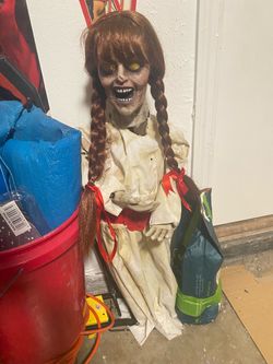 Annabelle Halloween decor