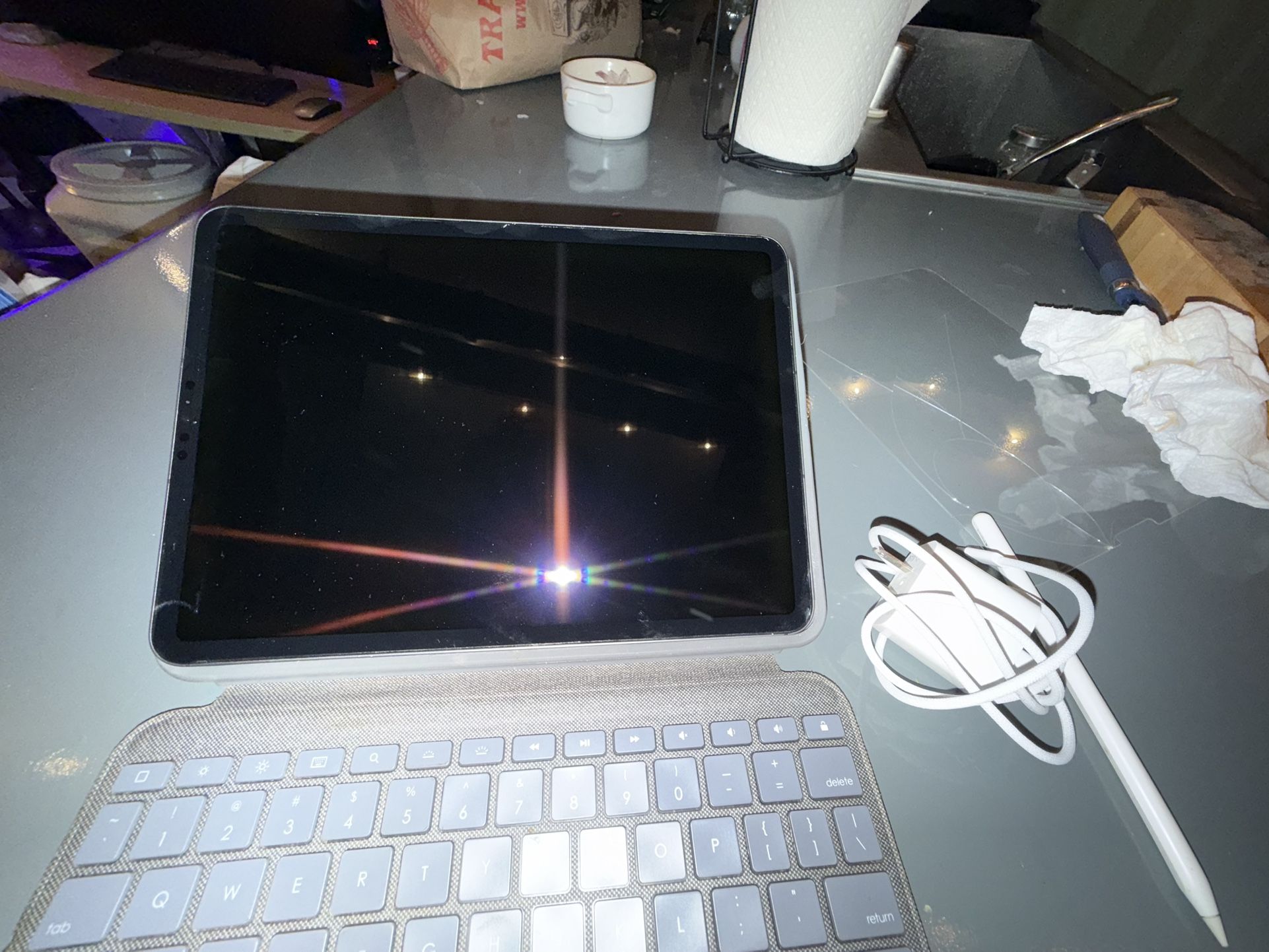 Ipad With The Case And A Charger