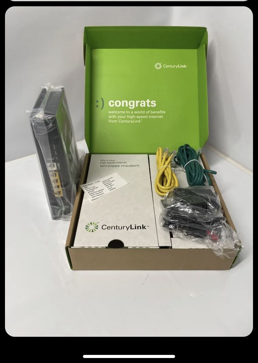 ZyXEL C1100Z 802.11n VDSL2 Wireless Gateway CenturyLink No ethernet Cords
