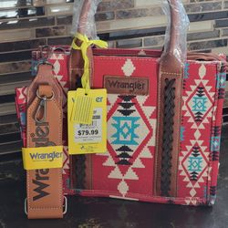 Wrangler  - Aztec Satchel Handbag With Guitar Strap