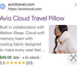 Travel Pillow Cloud Mellow 