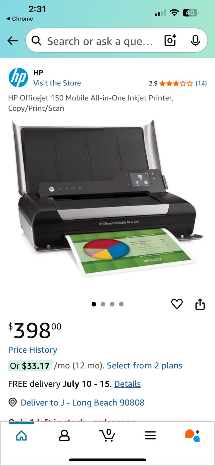 Portable Printer Officejet 150