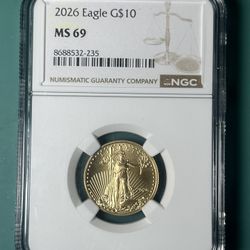 2026 G$10 Eagle 1/4 oz Gold