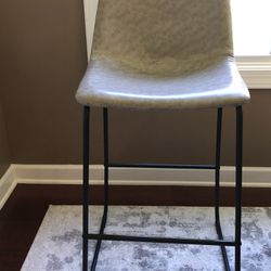 2 Barstools Chairs Light Gray 