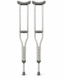 Adjustable Aluminum Underarm Crutches Pair