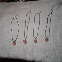 Rose Quartz 10k  Rose Gold Filled Wire Chokers
