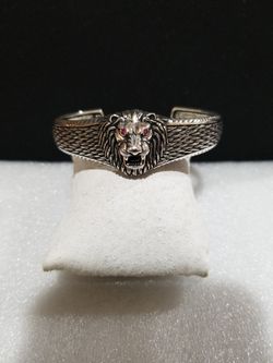 925 STERLING SILVER BRACELET "LION HEAD"