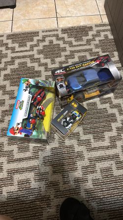 Mario Kart toy and F-150 Raptor toy