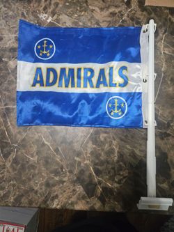 Norfolk Admirals Car Flag with Pole