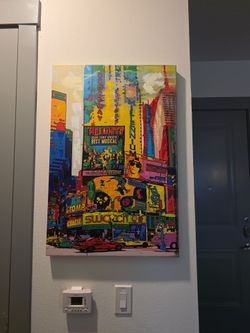 NYC famous Times Square icon painting on canvas
