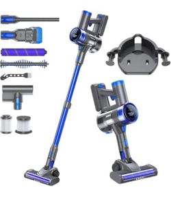 Cordless Vacuum Cleaner, 8-in-1 Strong Power Suction Stick Vacuum Cleaners with 2200 mAh Detachable Battery