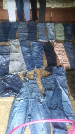Adult Men And Woman jeans $5 each.children Jeans $3 Boys And Girls All Shirts $1. Hoodies $3.