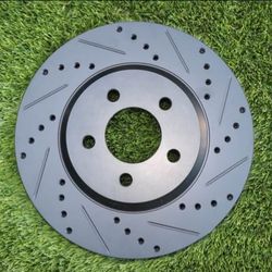 Set of 4 Drilled and Slotted  Mustang New Disc Brake Rotors