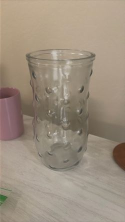Glass modern large table vase new