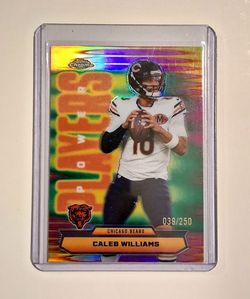 2025 Topps Chrome Caleb Williams Power Players Pink Refractor /250 #039 Bears SSP