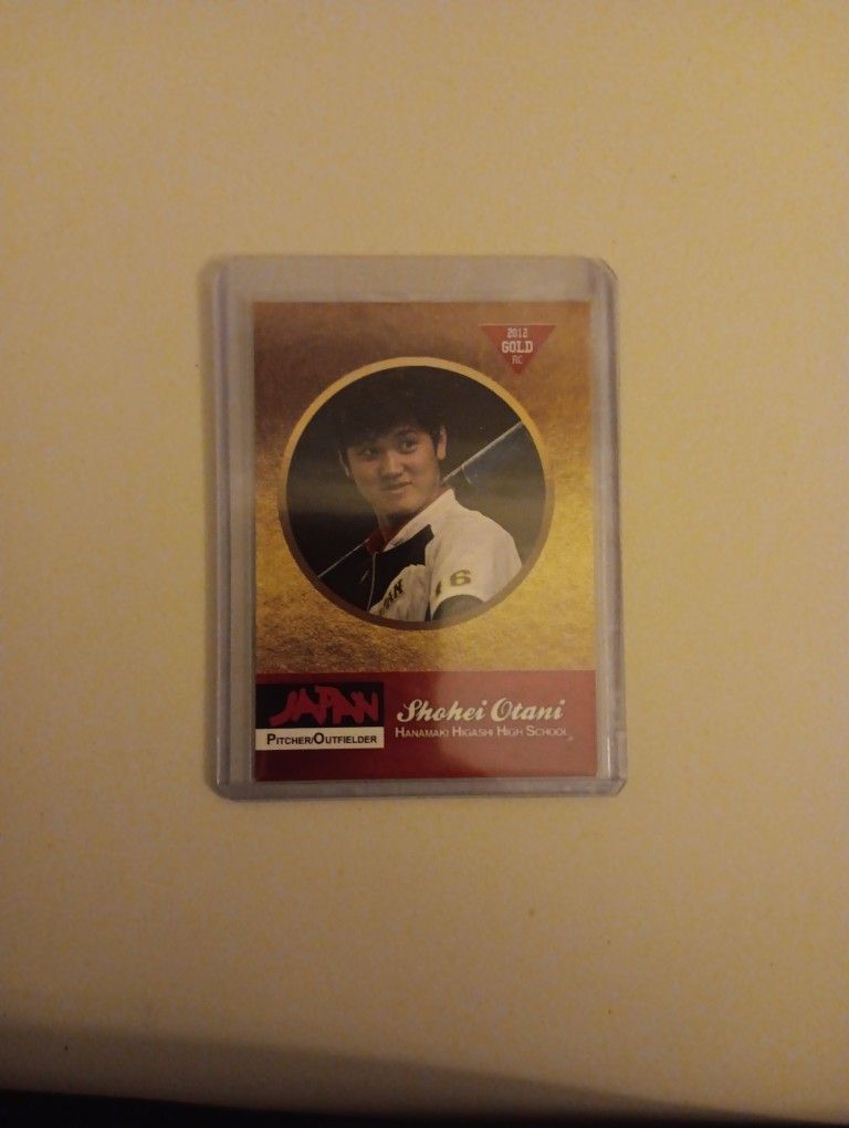 SHOHEI OHTANI JAPANESE GOLD PHENOMS ROOKIE BASEBALL CARD 