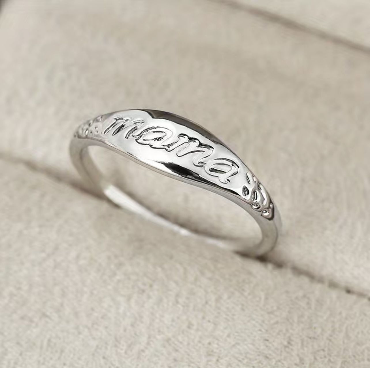 Simple Style Mama Letter Ring Mother's Day Gift For Women Mother