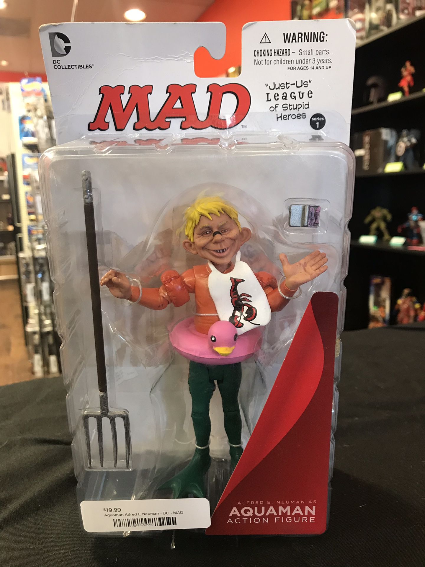 Mad - Alfred E Neuman as Aquaman action figure