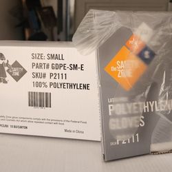 POLYETHYLENE GLOVES - SIZE SMALL - 11 CASES - 10,000 GLOVES PER CASE