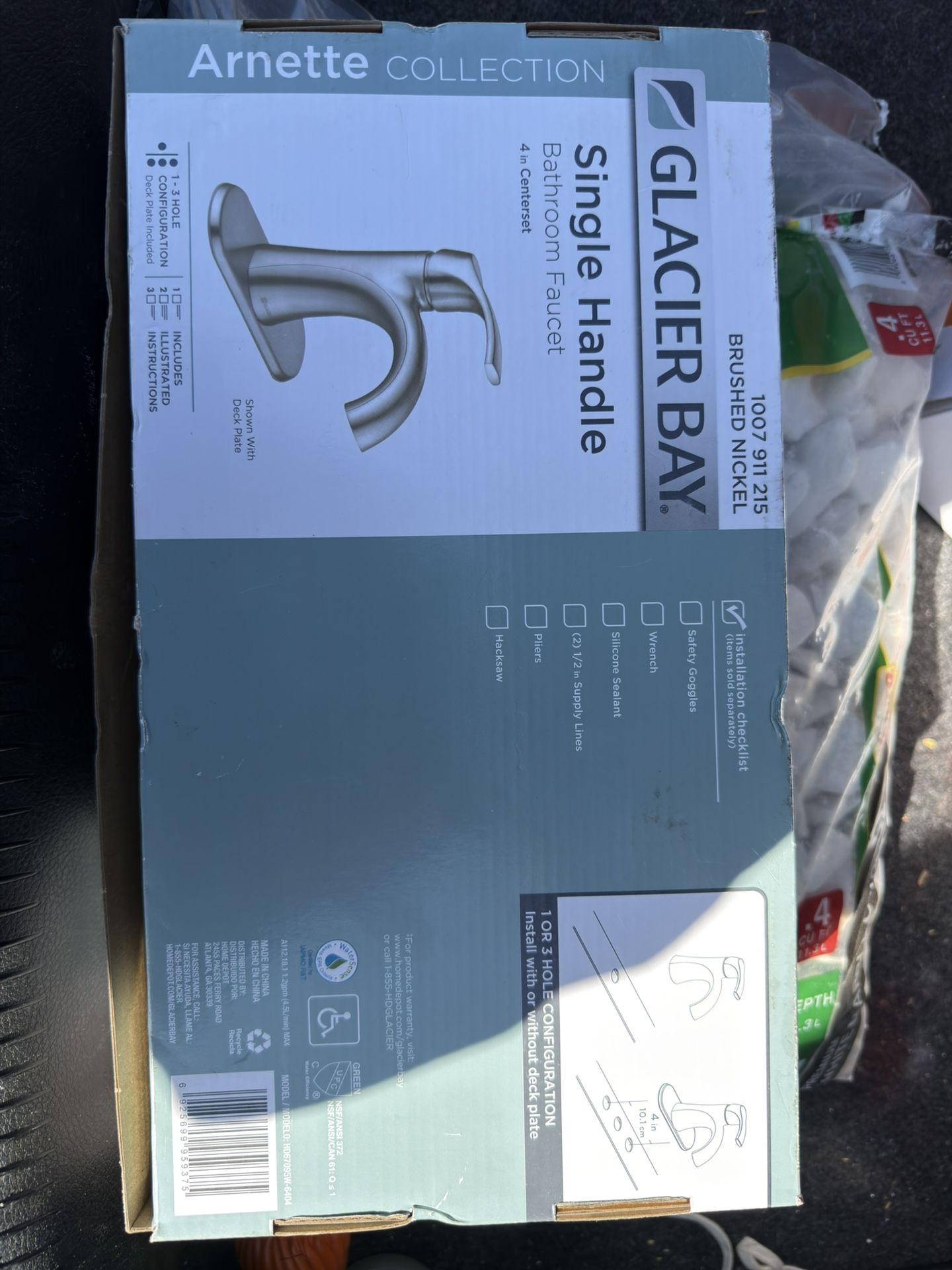 Glacier Bay Arnette Single-Handle Bathroom Faucet – Brushed Nickel (New)