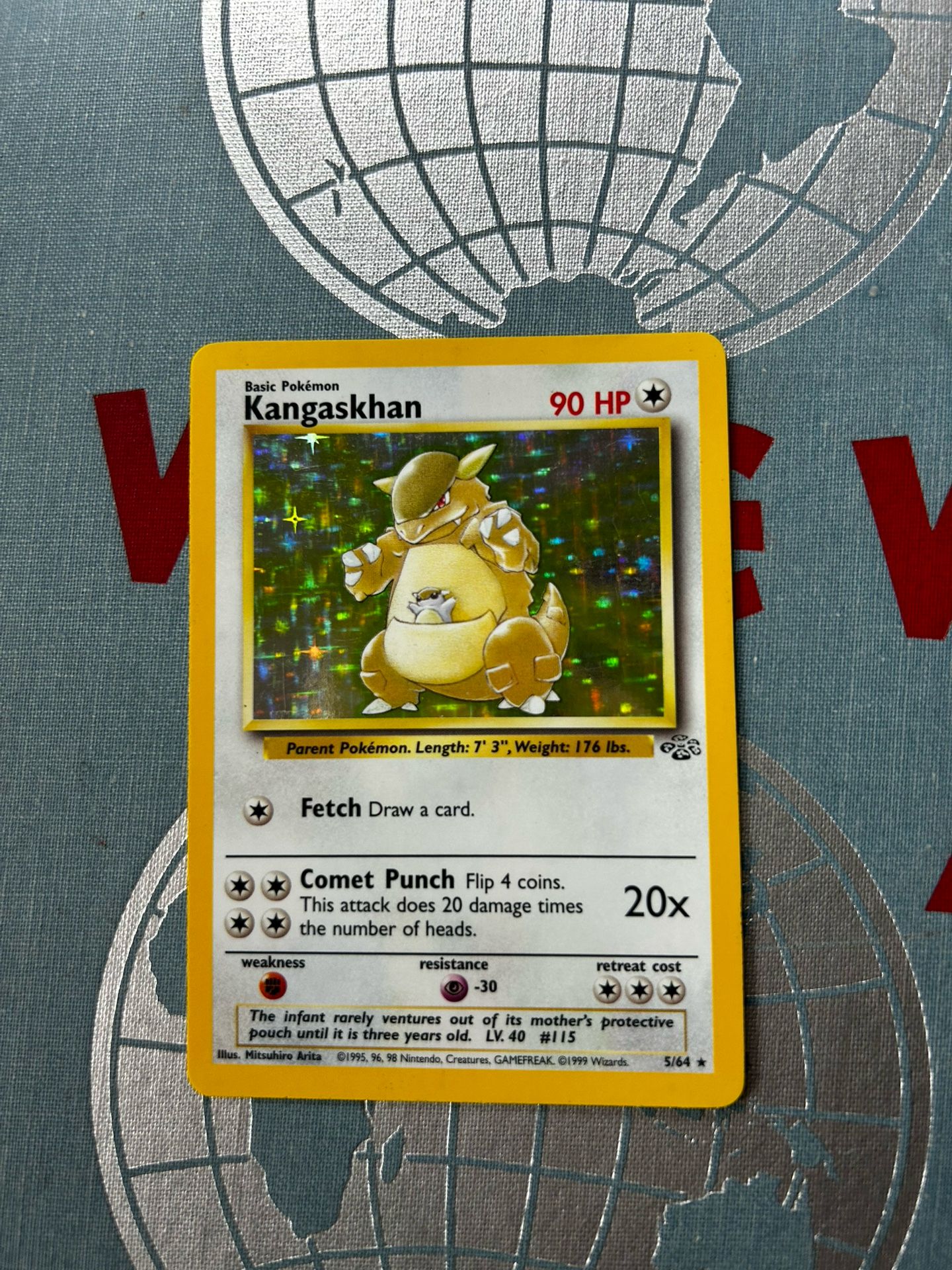 Pokémon Kangaskhan (5) - Jungle (JU) Authentic Vintage WOTC Holo Pokemon