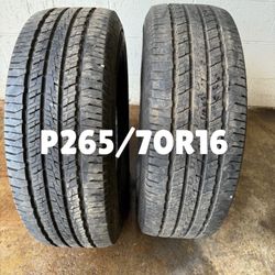 Two P265/70R16 Pathfinder