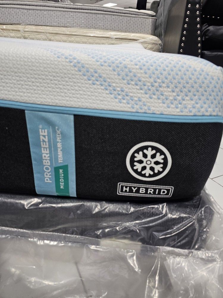 King Sizes Mattress And Box Spring Tempurpedic Probreeze Médium Hybrid 