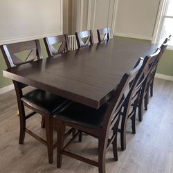 Rich Wooden Table Seats 8