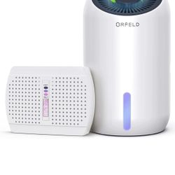 Dehumidifier Combo, 30oz(860ml) Dehumidifiers for Home, 2200 Cubic Feet(240sq ft) Small Dehumidifier with 7 Colors LED Light, Portable and Quiet Dehum