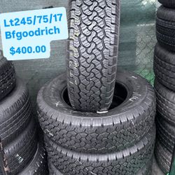 Set Of Four Used Tires Already Install And Balanced LT 245/75/17 