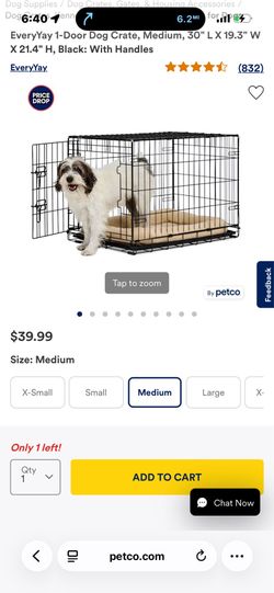 Medium dog crate from Petco ￼