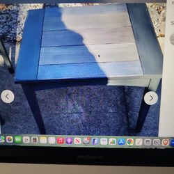 2 Antique Looking Multi Color Side Tables 