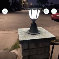 Solar Aluminum post / Wall Mounted Solar Powered Light 