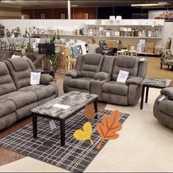McCade Cobblestone Reclining Living Room Set ( sectional couch sofa loveseat options