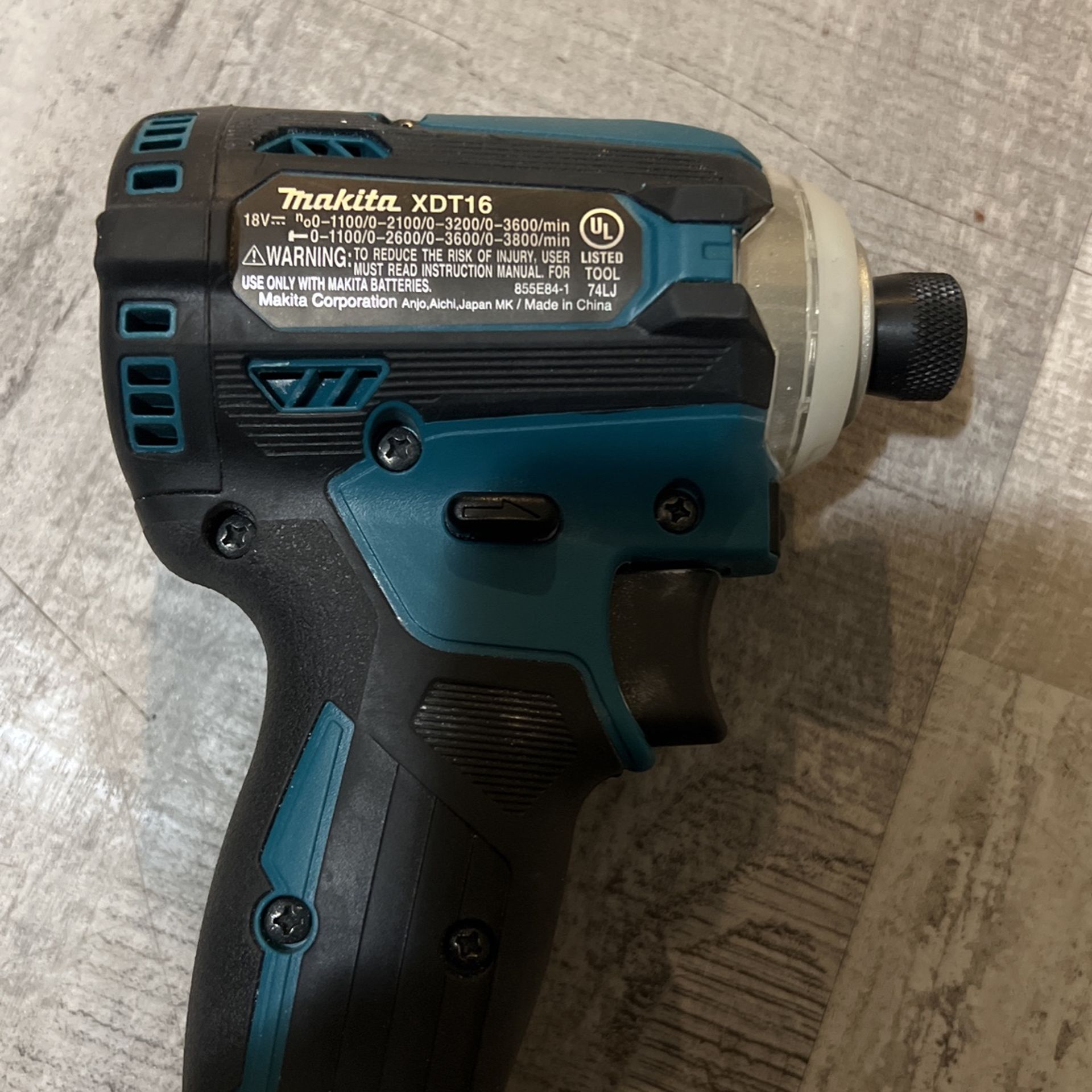 Makita 18volt Brushless Impact New !! Model XDT16