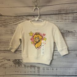 NWT toddler Princess Peach Sweatshirt size 12 months 