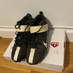 Nike Force Zoom Mike Trout 7 Baseball Cleats White/Black, Size 8.5