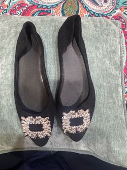 Black Suede Flats