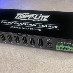 Tripp Lite 7-Port Industrial-Grade USB 2.0 Hub - 15 kV ESD Immunity, Metal Housing