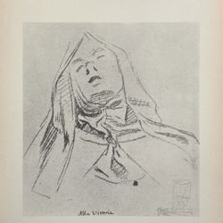 STUDY - ST. TERESA Giovanni Gian Lorenzo Bernini Fine Art Print Antique Vintage 1940’s Original Italy Italian Printed Collectible STUDIO - S. TERESA